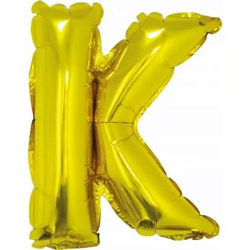 Balónek Fóliový balónek Písmeno "K" zlaté 35 cm