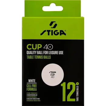 Raketový sport Míčky Stiga Cup 40+ ABS White 12 Pack