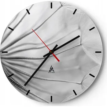 Hodiny Velké nástěnné hodiny na zeď 40x40 Minimalistické skleněné hodiny Kulatý Tiché