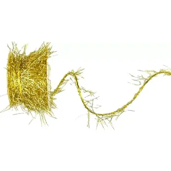 Stuha Vánoční dekorační provázek SAMBA zlatý Boa effect 4m (Vánoční dekorační provázek kroucený, zlatý, Boa effect )