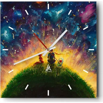 Hodiny Velké nástěnné hodiny 40x40 cm pro děti - Skleněné a tiché