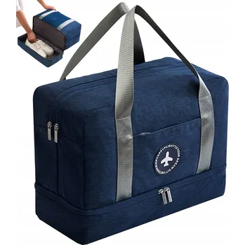 Cestovní taška Sportovní taška do letadla RYANAIR příruční Granát dvojité dno XL zavazadlo