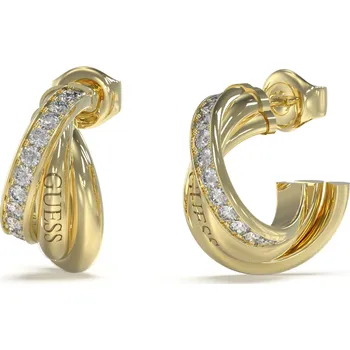 Náušnice Guess Slušivé pozlacené náušnice se zirkony Perfect JUBE04066JWYGT/U + 2 měsíce na vrácení zboží