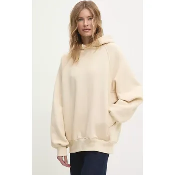 Dámská mikina Mikina Answear.LAB dámská, béžová barva, s kapucí, hladká LD2112.hos 01X, vel. S/M