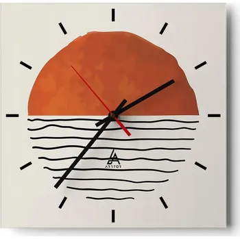 Hodiny Velké nástěnné hodiny 40x40 Abstrakce Skleněné tiché hodiny