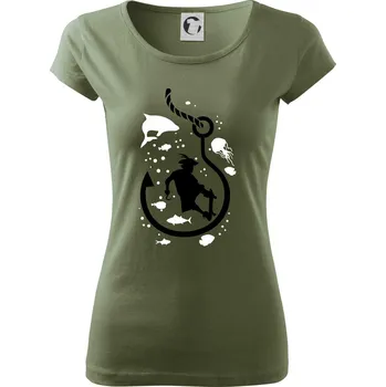 Dámské tričko Skaterhook - Dámské triko Pure - XL ( Khaki )