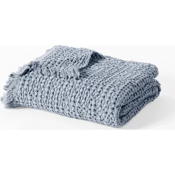 Prostěradlo Přehoz na postel Vital Home bavlna 125 cm x 200 cm modrý