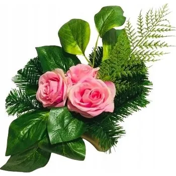 Obraz VÝZDOBA DEKORACE MALÁ KOMPOZICE S OHLEDEM NA DESIGNU květináč naplněný růží