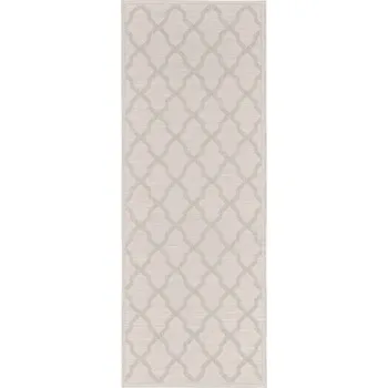Obraz Běhoun provázkový 76x200 cm, tkaný na plocho, do chodby, předsíně, krémový
