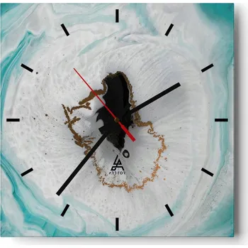 Hodiny Velké nástěnné hodiny 40x40 Abstrakce Skleněné tiché hodiny