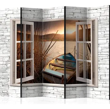 Paraván Paraván - Podzimní jezero II Velikost: 225x172 cm, Provedení: Jednostranný