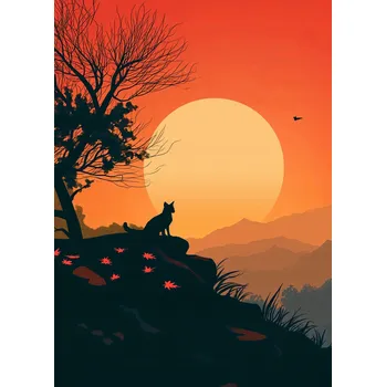 Plakát Plakát Kočičí návrší bez rámu 39,5 x 55 cm