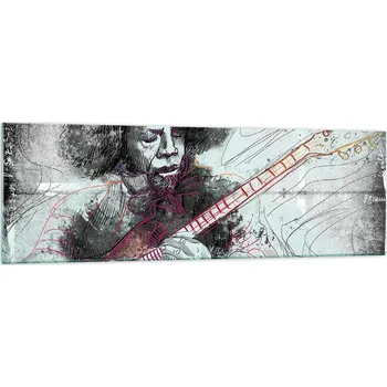 Obraz Velký skleněný obraz do obýváku XXL 160x50 hudba moderní fotoobraz obrazy