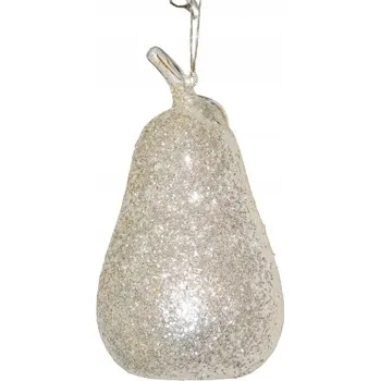Vánoční ozdoba VÁNOČNÍ KOULE HRUŠKA SKLENĚNÁ VELKÁ 11x20cm