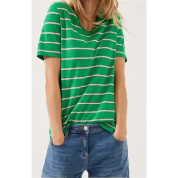 Cecil zelené tričko pruhy (Dámské pruhované triko značky Cecil)