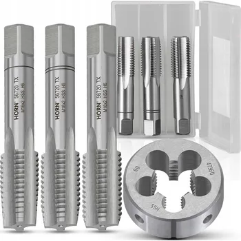 Závitořezný nástroj Závitníky + Závitové očko M16x2 HSS SADA 3+1 KOMPLET ZÁVITNÍKŮ