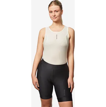 Cyklistické kalhoty VAN RYSEL Dámské cyklistické kraťasy 100 XL ČERNÁ