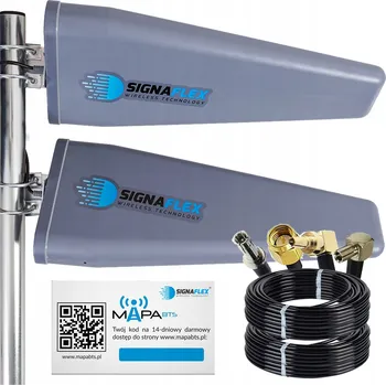 Televizní anténa Směrová anténa Signaflex 2x23 dBi 2x10 m GSM/3G/4G/5G