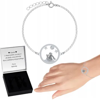 Náramek Stříbrný náramek s Malým princem Řetízek Šperk GRAVÍROVÁNÍ DÁREK