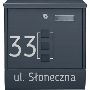 Poštovní schránka Poštovní schránka euroschránka, s vhozem, se schránkou na noviny M-TEC šedá