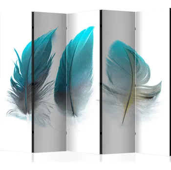 Paraván Paraván - Modré peří II Velikost: 225x172 cm, Provedení: Jednostranný