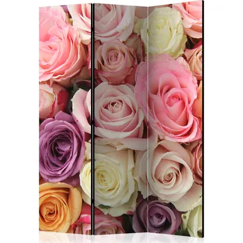 Paraván Paraván - Pastelové růže Velikost: 135x172 cm, Provedení: Oboustranný