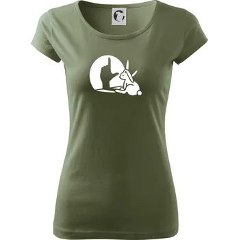 Zajíc stín loser - Dámské triko Pure - S ( Khaki )