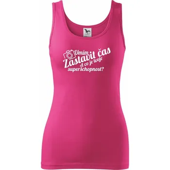 Dámské oblečení Zastavím čas - tvoje superschopnost? šikmý nápis - Dámské tílko - S ( Purpurová )