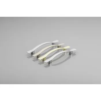 Nábytkové kování Nábytková úchytka GTV 13, C=96 mm, L=140 mm, ZnAl, satén UZ-13-096-02