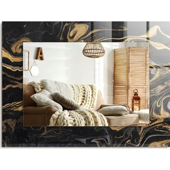 Zrcadlo Dekorativní zrcadlo s ozdobným potiskem Abstraktní vzor mramoru 80x60 cm