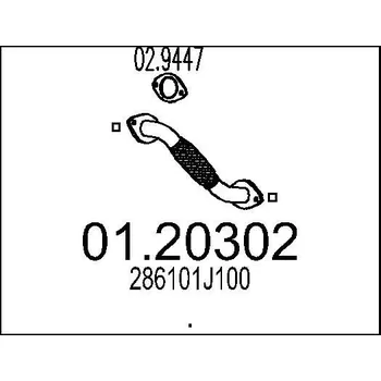 Výfuková trubka Výfuková trubka MTS 01.20302