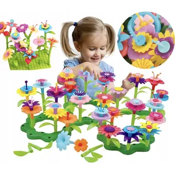 ostatní stavebnice Stavebnice Květiny, 139 dílků, pro děti od 3 let