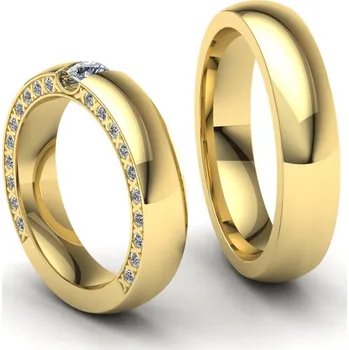 Prsten Snubní prsteny SN19002 Materiál: Bílé zlato 14kt