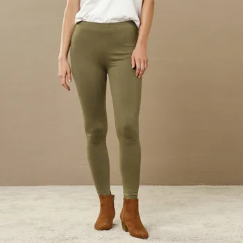 Dámské legíny Sada 2 legín s pružným pasem bronzová/černá 54