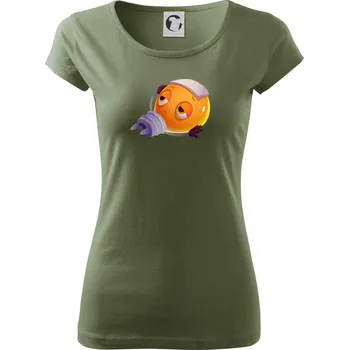 Dámské tričko Žárovka čte knihu - Dámské triko Pure - XS ( Khaki )