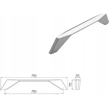 Nábytkové kování Nábytková úchytka SIRO 2343-183ZN1 chrom lesklý