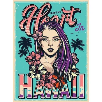 Obraz Cedule Tattoo - Heart Hawaii