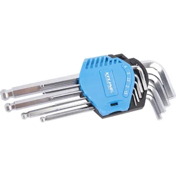 Dílna XTLINE Sada IMBUS klíčů s kuličkou | 1.5-10 mm, 9 dílů