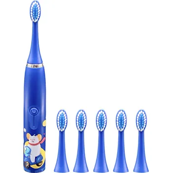 Zubní kartáček Excellent Dětský elektrický kartáček na zuby s nástavci - Medvěd na motorce