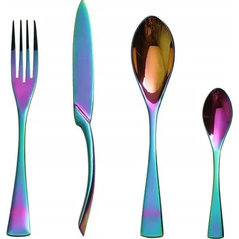 Příbor Luxusní sada PŘÍBORŮ Kaja 24 dílná Duhová