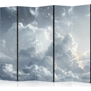 Paraván Paraván - Astrální klid: Hvězdy rozptýlené nad jemnými mraky Velikost: 225x172 cm, Provedení: Jednostranný