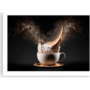 Obraz Plakát bez rámu do obývacího pokoje ložnice 70x50 káva moderní módní obraz