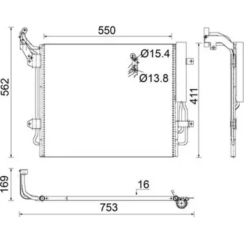 Výparník klimatizace Kondenzátor, klimatizace MAHLE AC 849 000S