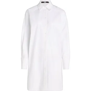 Dámská košile KOŠILE KARL LAGERFELD SIGNATURE TUNIC SHIRT WHITE