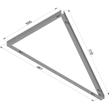 montážní sada pro solární panel Trojúhelníkový držák FV panelů, 30 stupňů, horizontální instalace