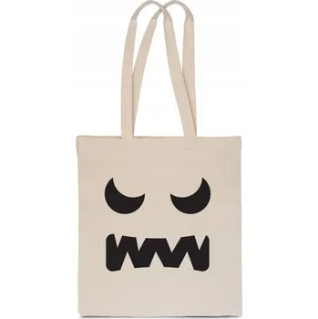 EKO BAVLNĚNÁ TAŠKA s potiskem HALLOWEEN na BONBÓNY Usměv Strašidelný TT_006