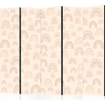 Paraván Paraván - Srpnová obloha - Duhy různých velikostí v tlumených barvách Velikost: 225x172 cm, Provedení: Jednostranný