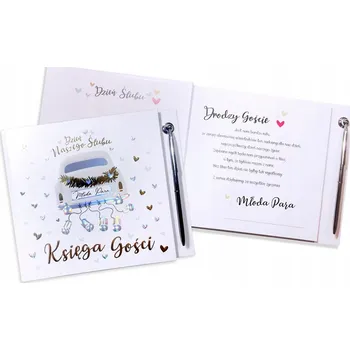 Obraz Knihy přání svatební s bílými kartami