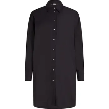 Dámská košile KOŠILE KARL LAGERFELD SIGNATURE TUNIC SHIRT BLACK