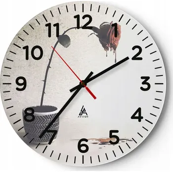 Hodiny Kuchyňské nástěnné hodiny 30x30 Abstrakce Moderní skleněné hodiny Tiché